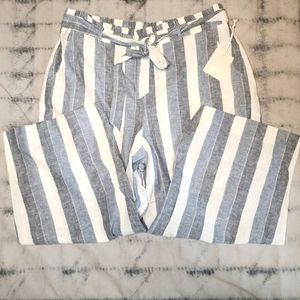 NWT - Striped LC linen cotton blend pants